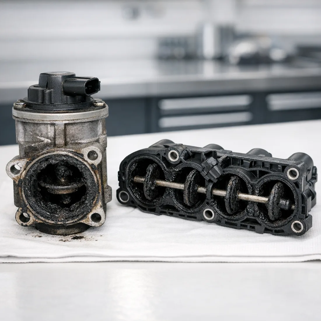 EGR valve and swirl flap failure components, A5 B8 CAHA 2.0 TDI