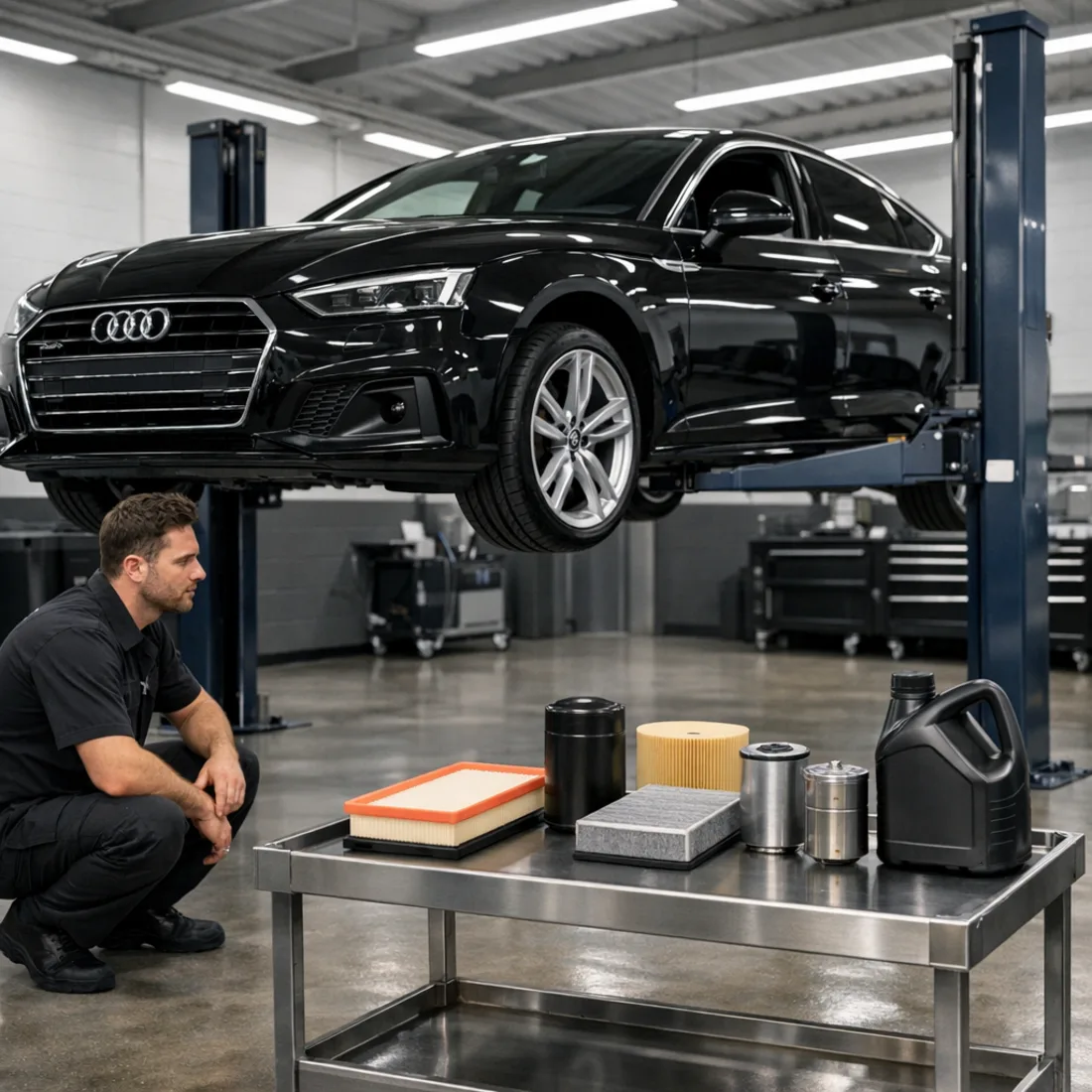 Scheduled service on the Mk3 A5 3.0 TDI at our Penrose workshop