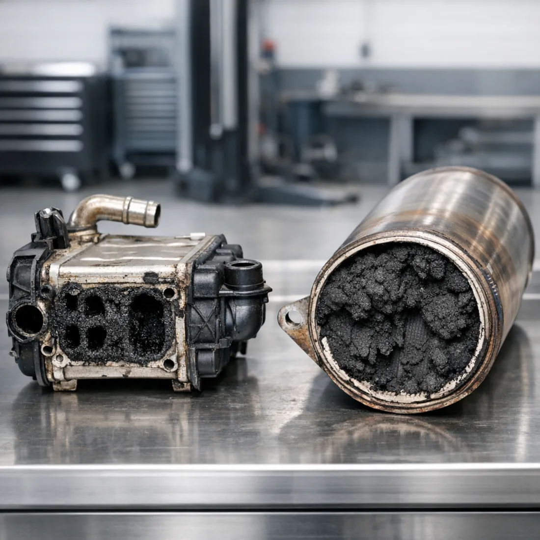 Q8 50 TDI EGR and DPF components, frequent attention needed on higher mileage or city use cars
