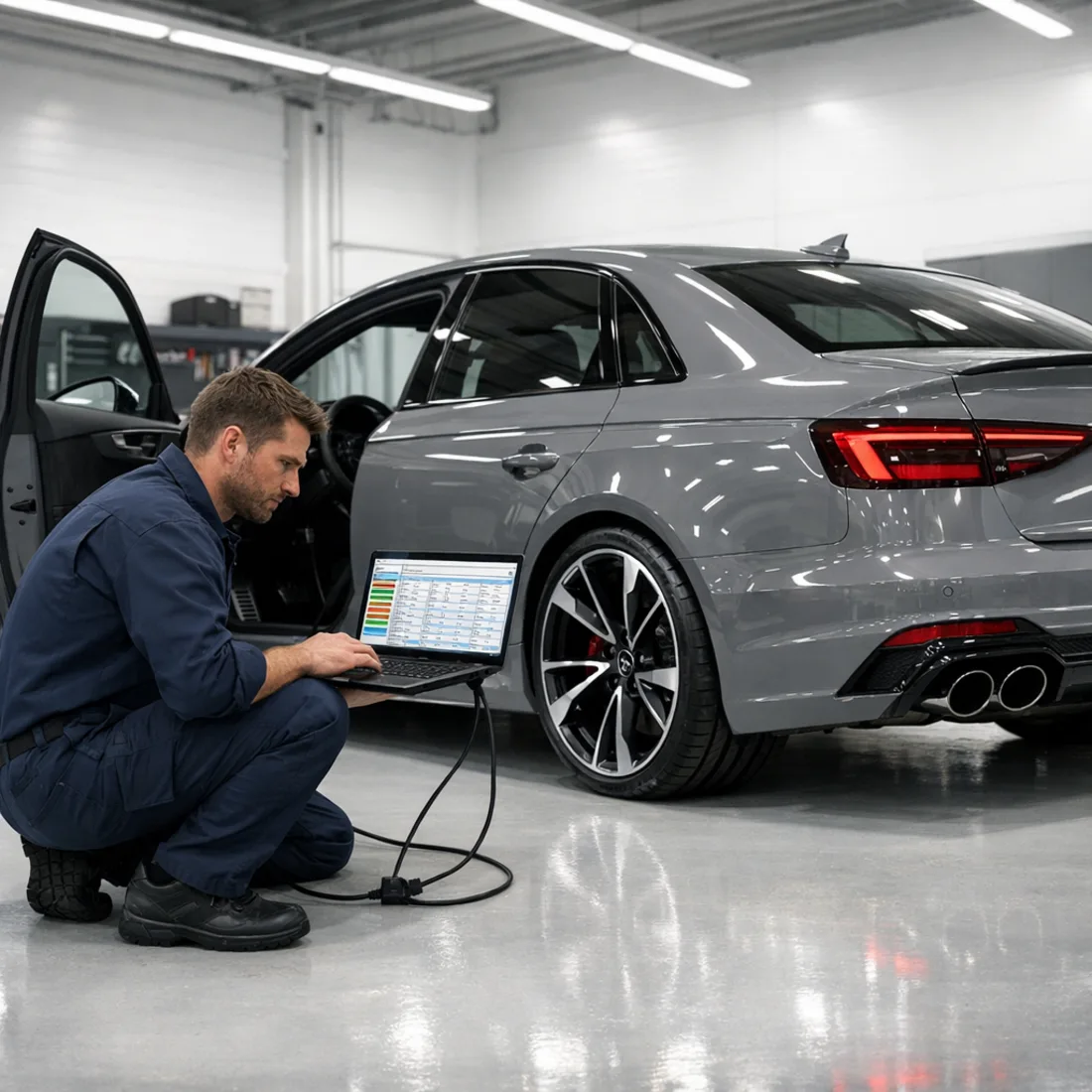 ODIS factory diagnostics on the B9 RS4, the right tool for the job