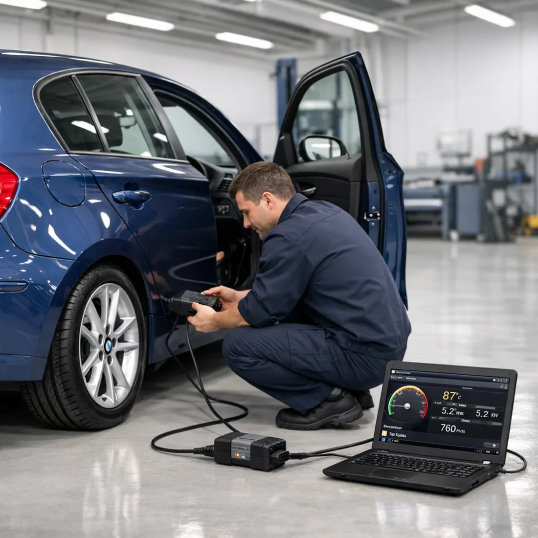 Factory BMW ISTA diagnostics on an E87. The same platform reads the 135i N54 with full live data.