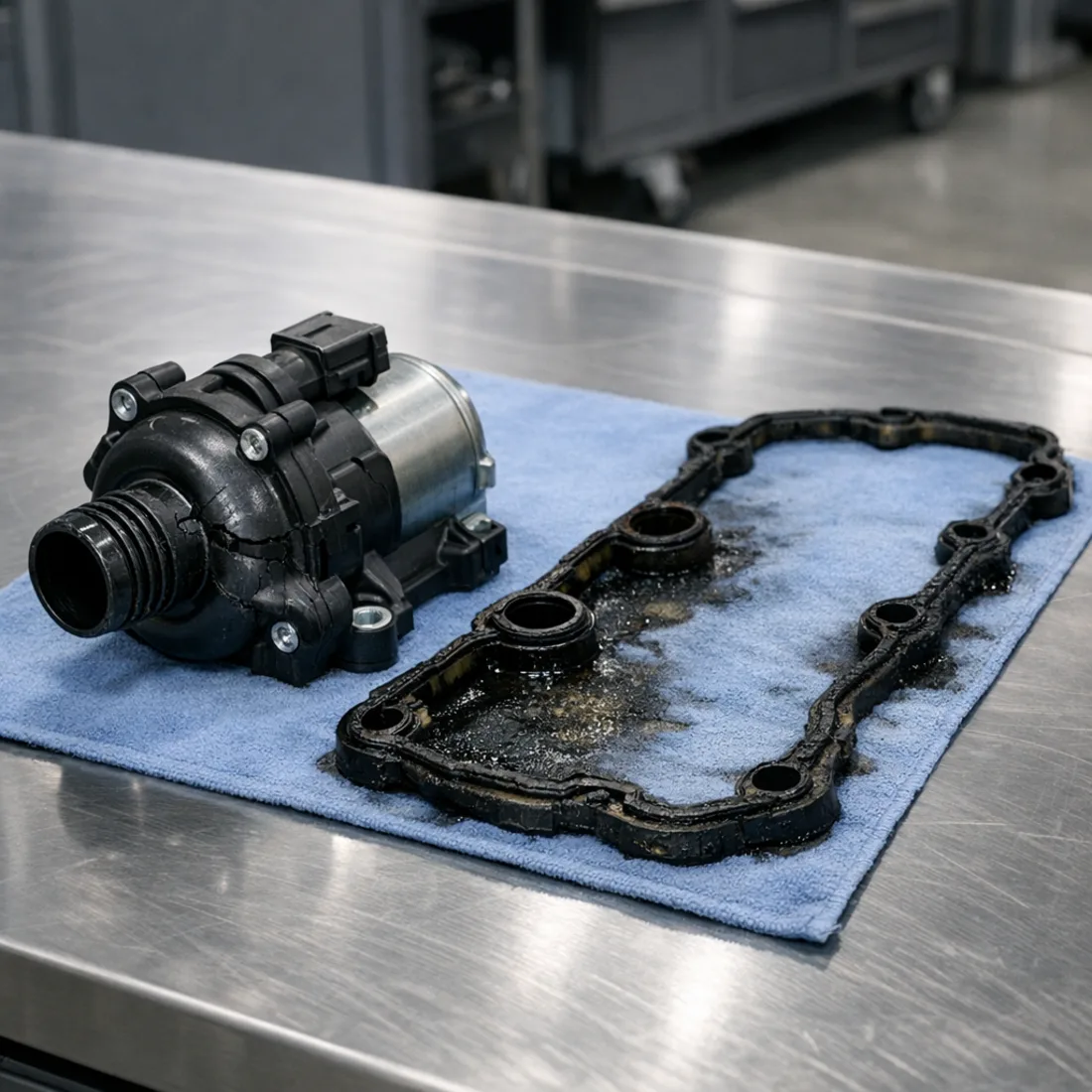 335i N55: water pump and gasket leaks are the two jobs to catch early