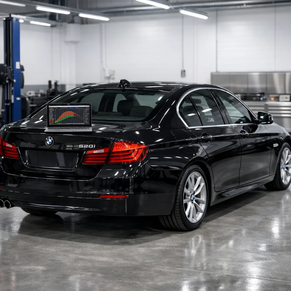 Stage 1 ECU remap on the F10 520i, unlocking 240hp and 420Nm from the N20B20B