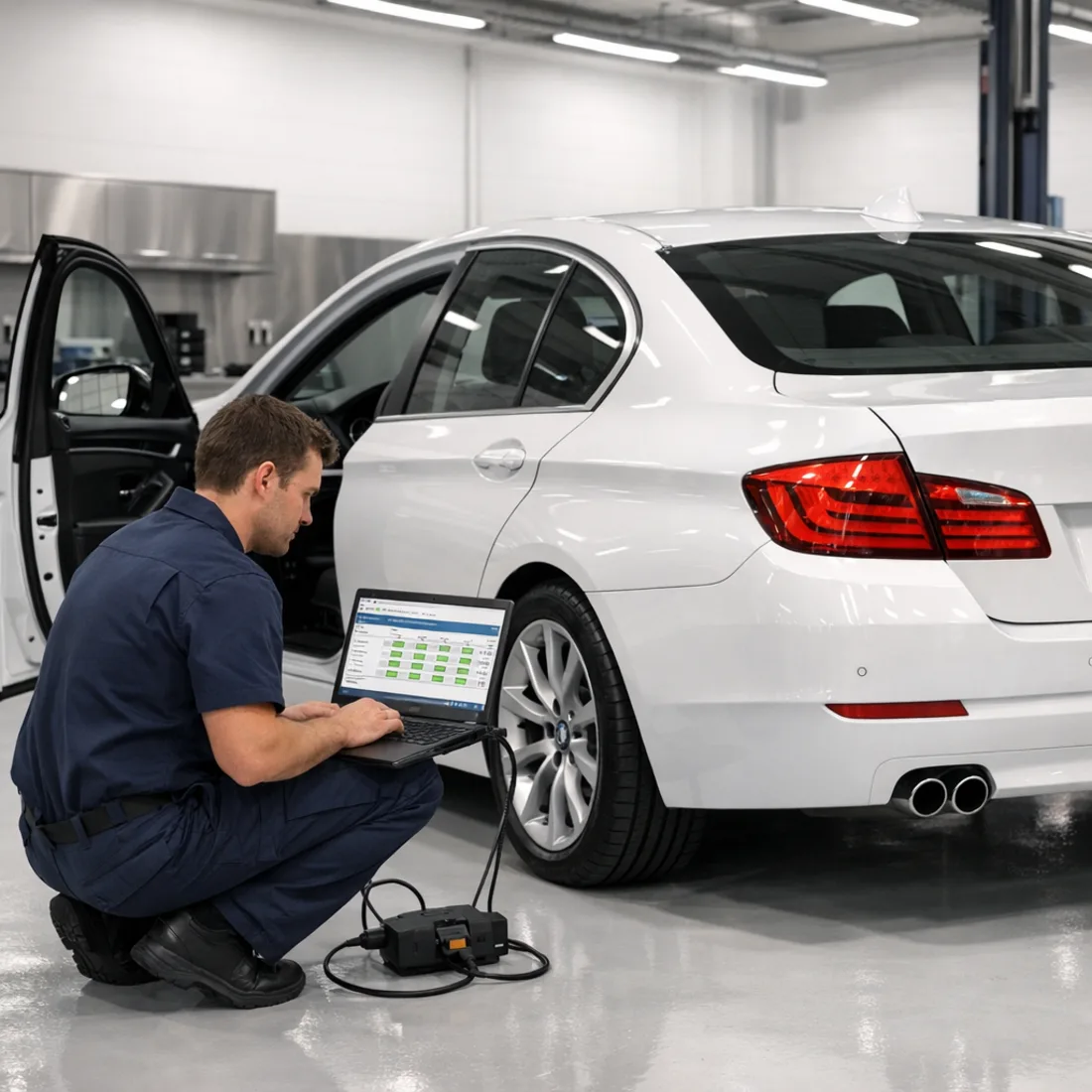 Factory level ISTA diagnostics on the F10 523i, reading NOx and fuel trim data properly