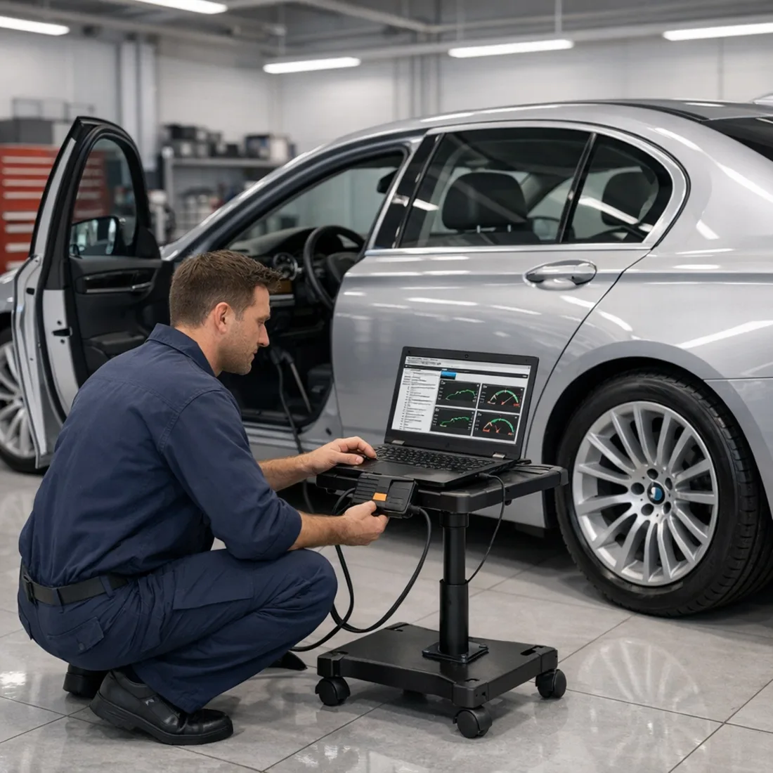 730d F01 on factory ISTA diagnostics, Penrose workshop