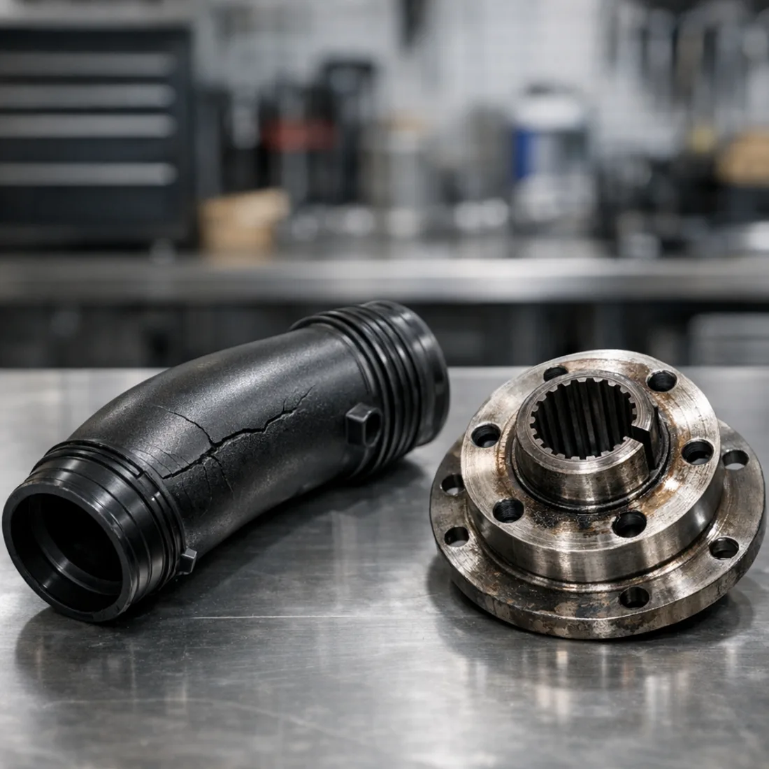 F82 M4: the charge pipe and crank hub, two of the most important items to check on any used example