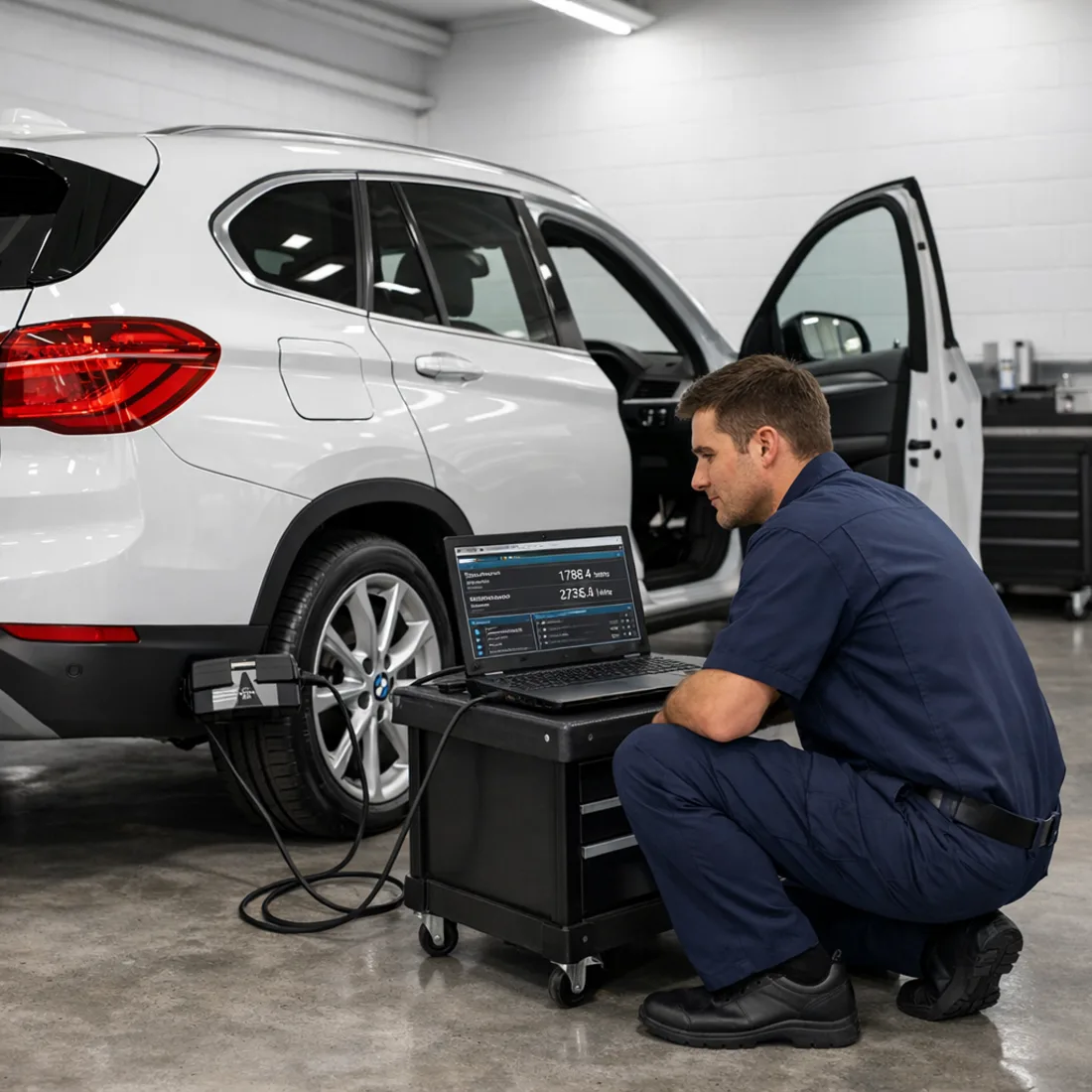 F48 xDrive20d: BMW ISTA factory diagnostics, the only way to read the full module network on these cars