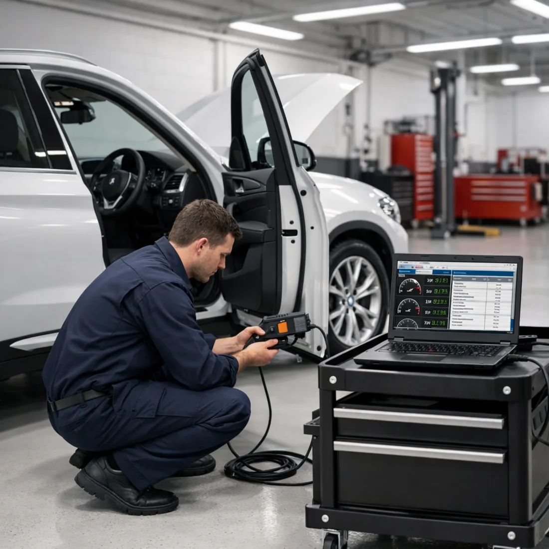 BMW ISTA diagnostics on a G01 xDrive20i, Penrose workshop