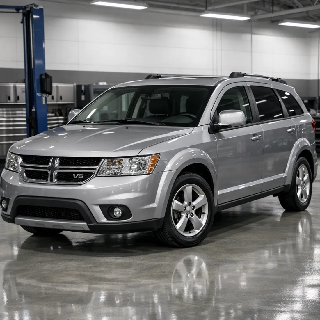 Journey 3.6 V6 Pentastar on the hoist at our Penrose workshop