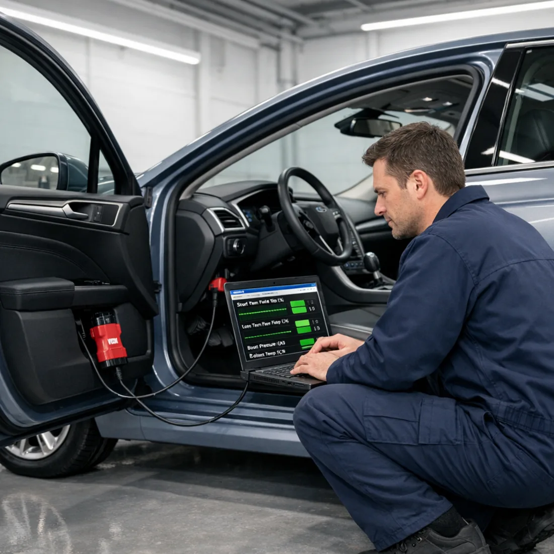 Ford IDS live diagnostics on the Mk5 203hp TNCD, genuine factory tooling