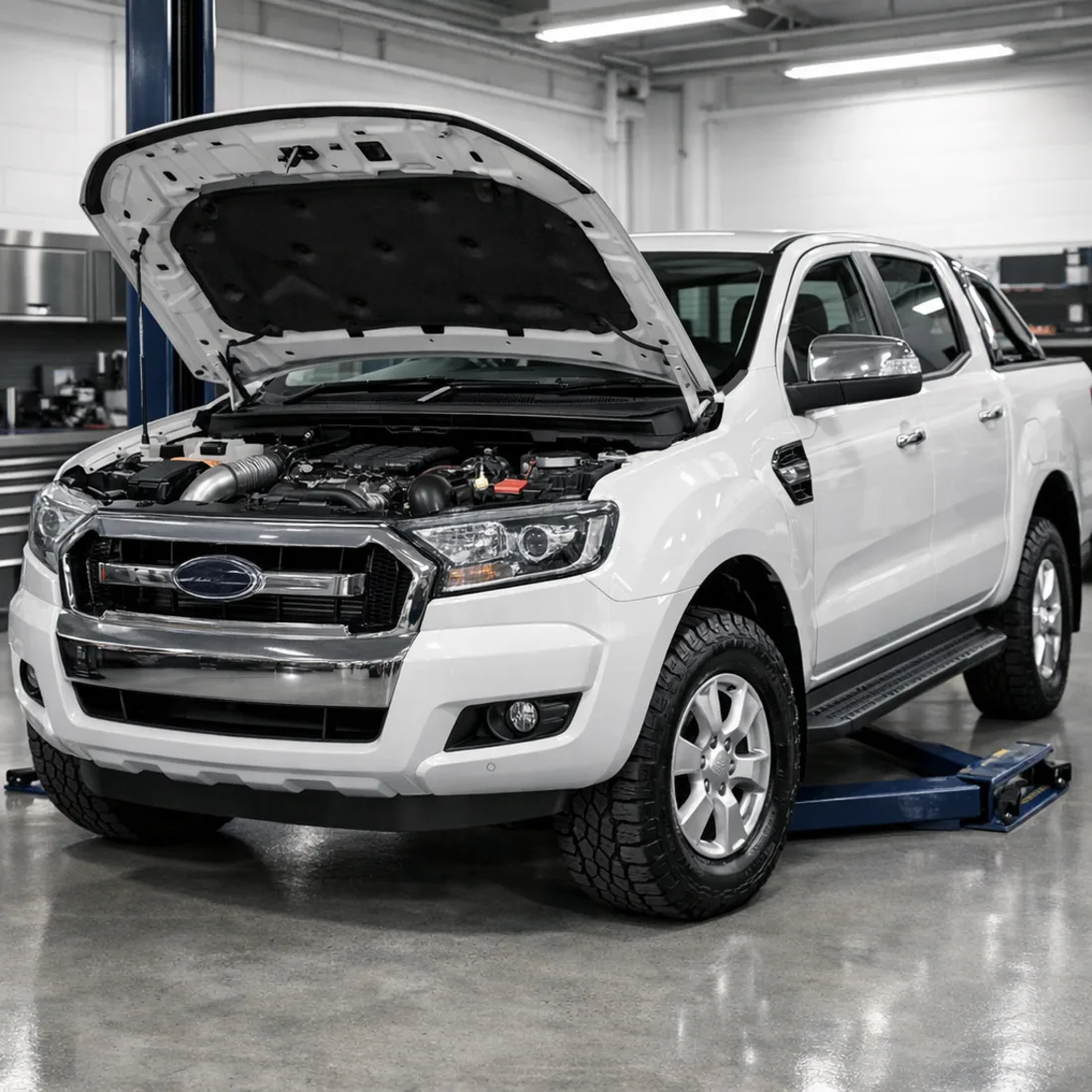 3.2 TDCi PX MkII on the hoist at our Penrose workshop