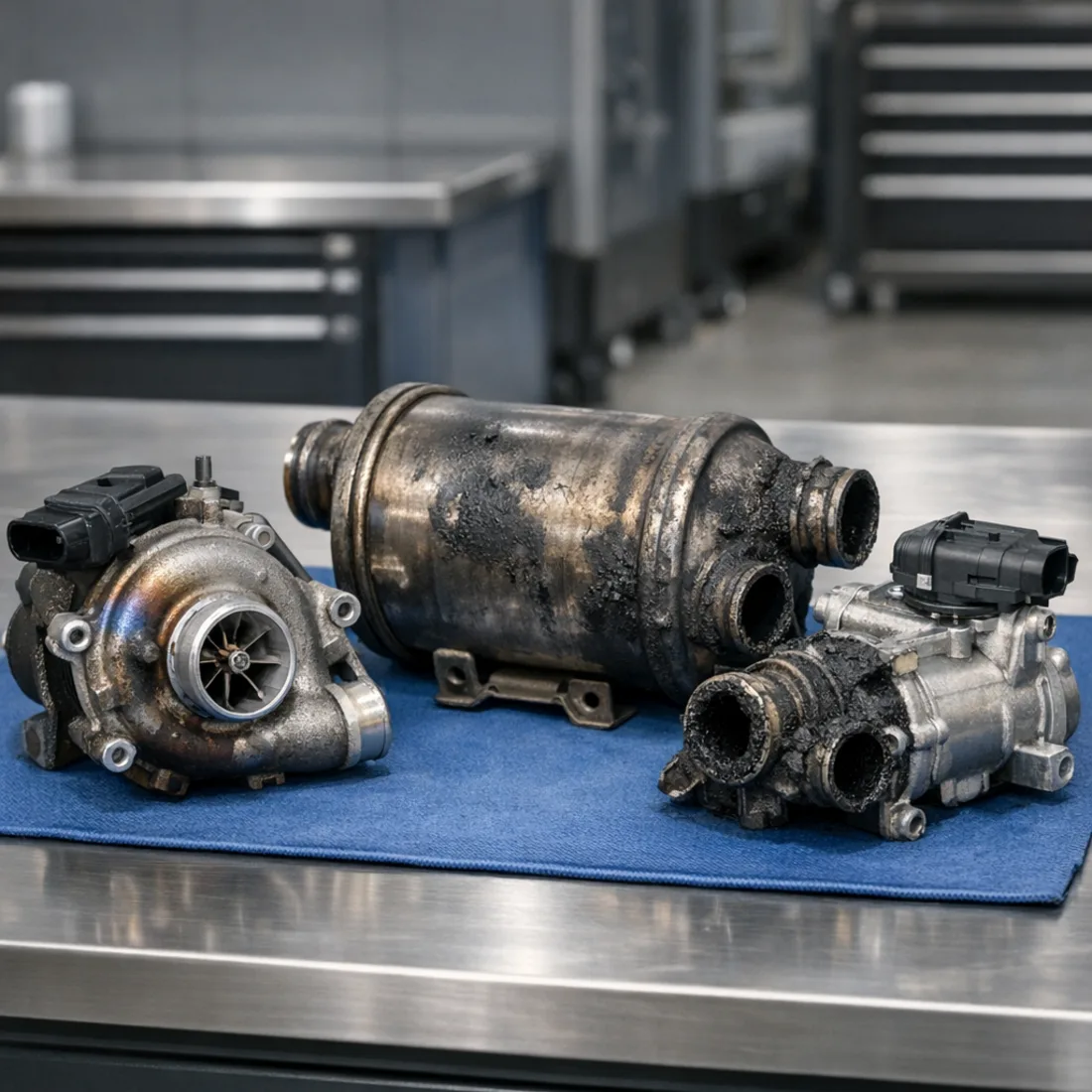 Raptor 2.0 Bi Turbo common fault components, including the high pressure turbo and DPF