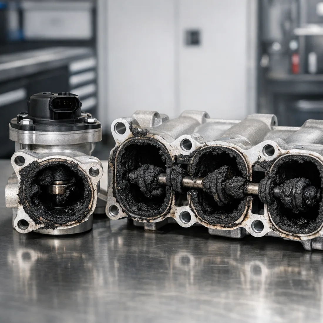 EGR valve and intake carbon, Ford Transit 2.2 TDCi