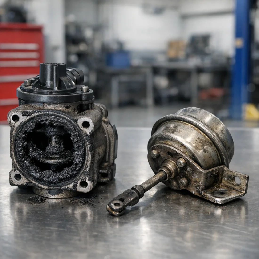 Clogged EGR valve and turbo actuator, Ford Transit 2.4 TDCi Mk7