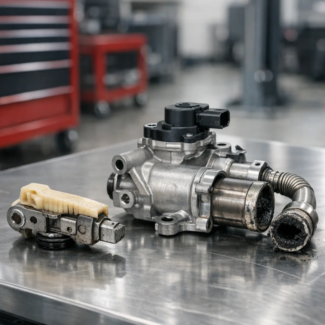 D200 timing chain tensioner and EGR valve, common inspection items