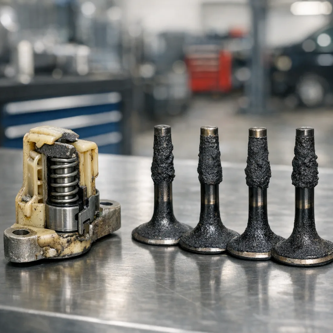 PT204 timing chain tensioner and carbon deposits, the two things we look at first on any 2.0 Turbo inspection