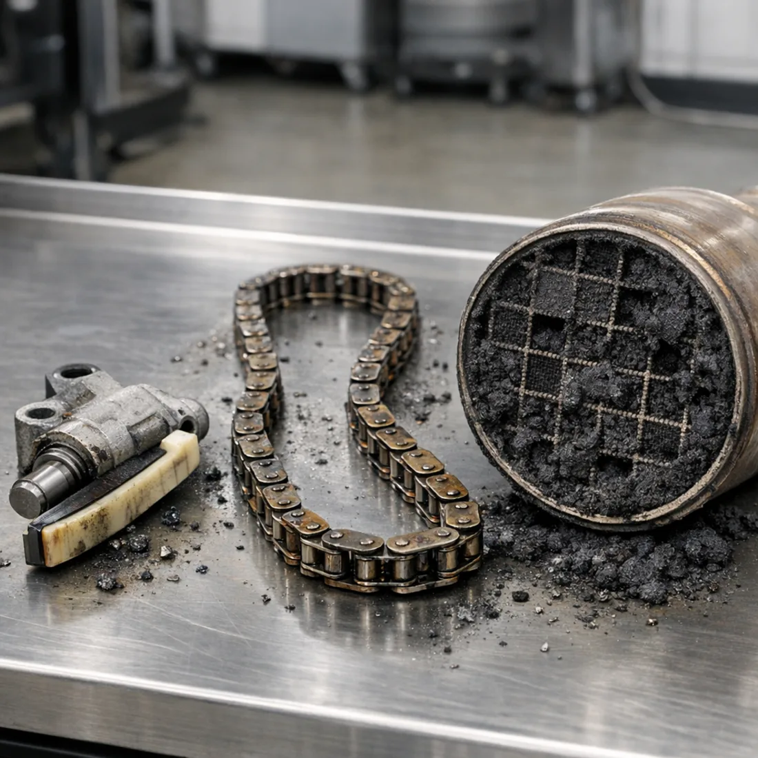 306DT timing chain and DPF components, exactly what we inspect on higher mileage 3.0D cars