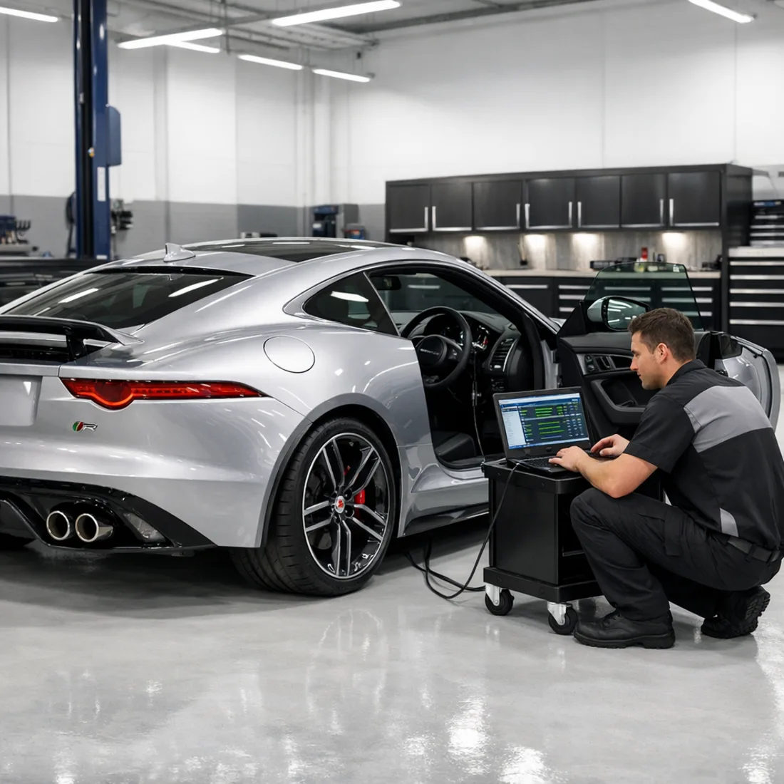 Jaguar F-Type diagnostics with Jaguar SDD software