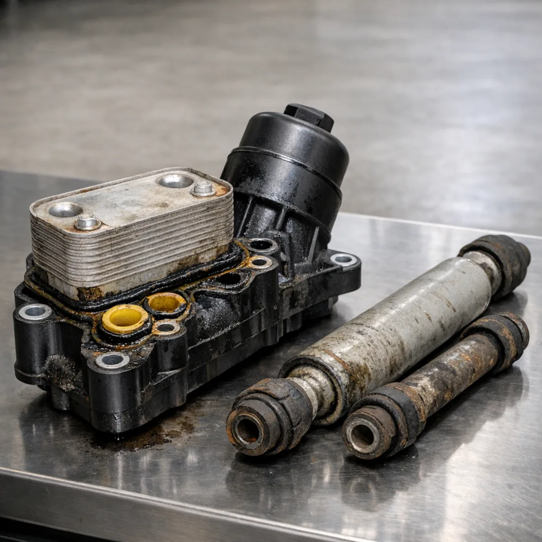Common wear items across the JL Wrangler range laid out for inspection