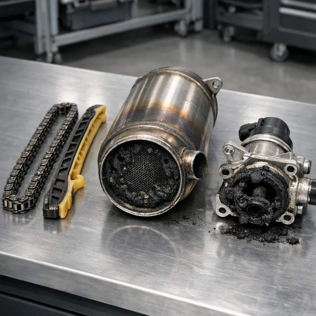 Evoque D150: timing chain, DPF and EGR are the three components we see most often on the bench