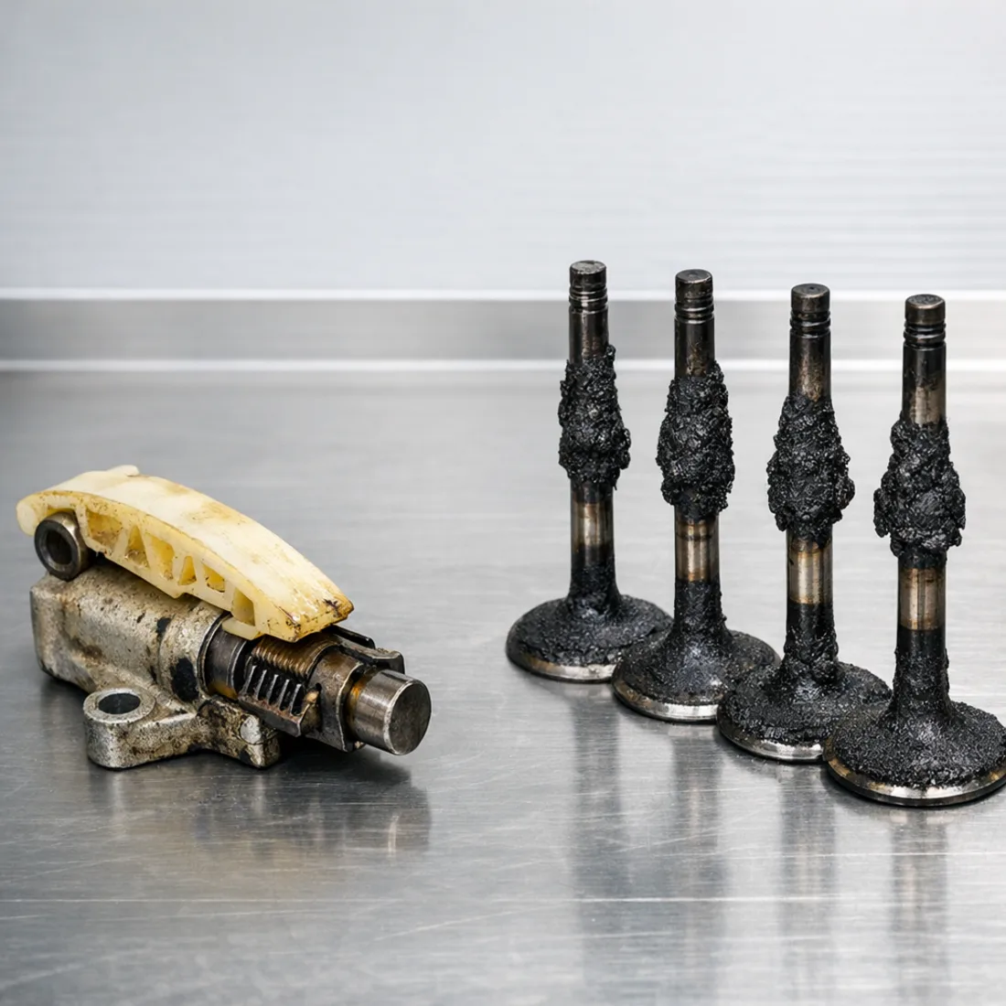Evoque P250: timing chain wear and intake valve carbon fouling are the two most common finds