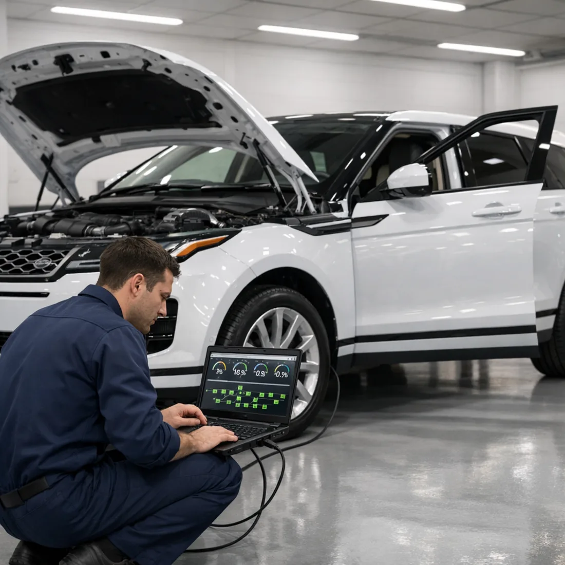 Evoque P250: factory SDD and Pathfinder diagnostics, not a generic code reader