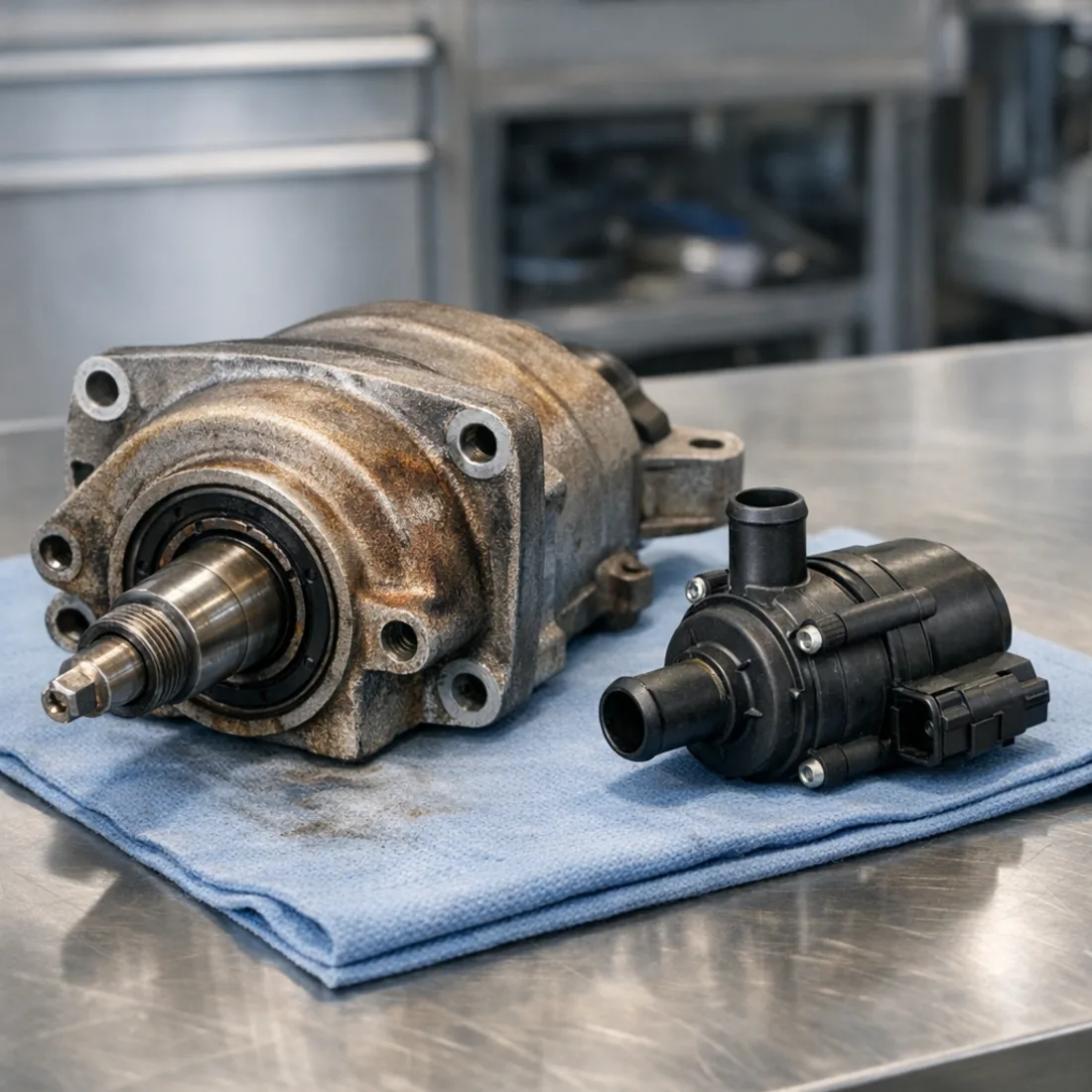 Supercharger nose bearing and intercooler pump: two of the most common service items on the L322 4.2 Supercharged