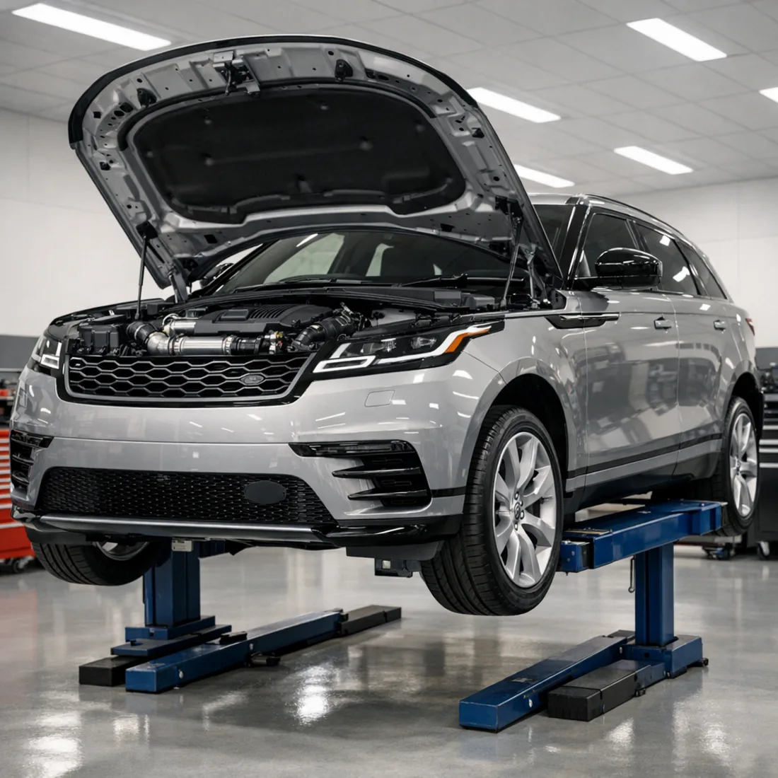 Velar P250 on the hoist for a pre purchase inspection, the right way to buy any variant