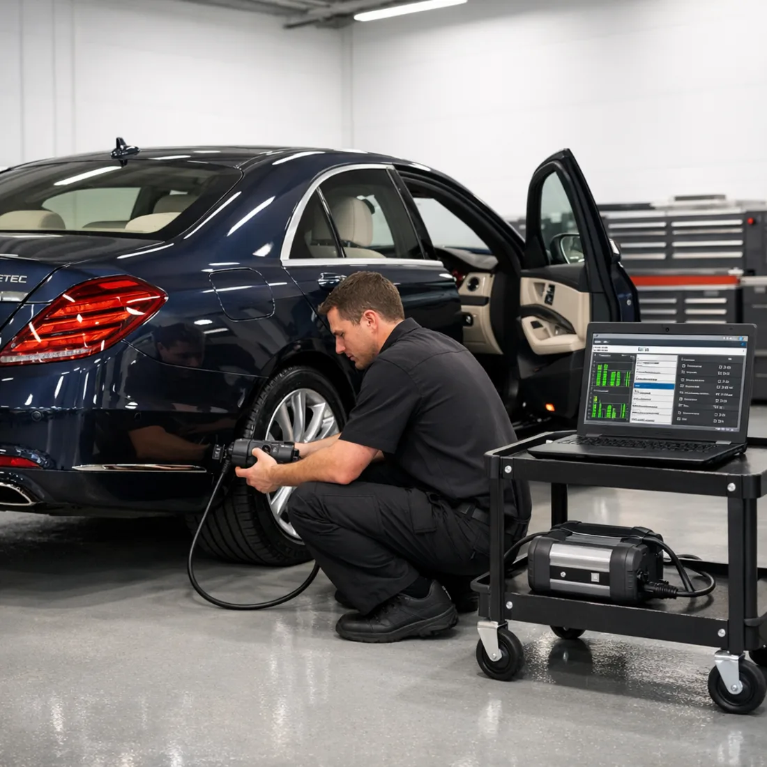 Mercedes XENTRY diagnostics on the S350 CDI W222