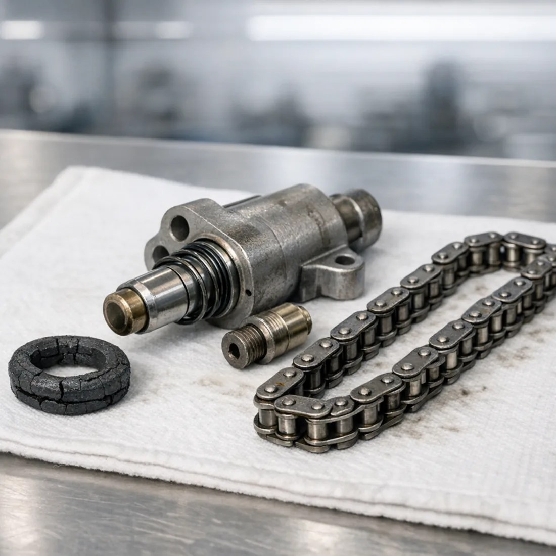 OM651 injector seal and timing chain tensioner, A220 CDI W176