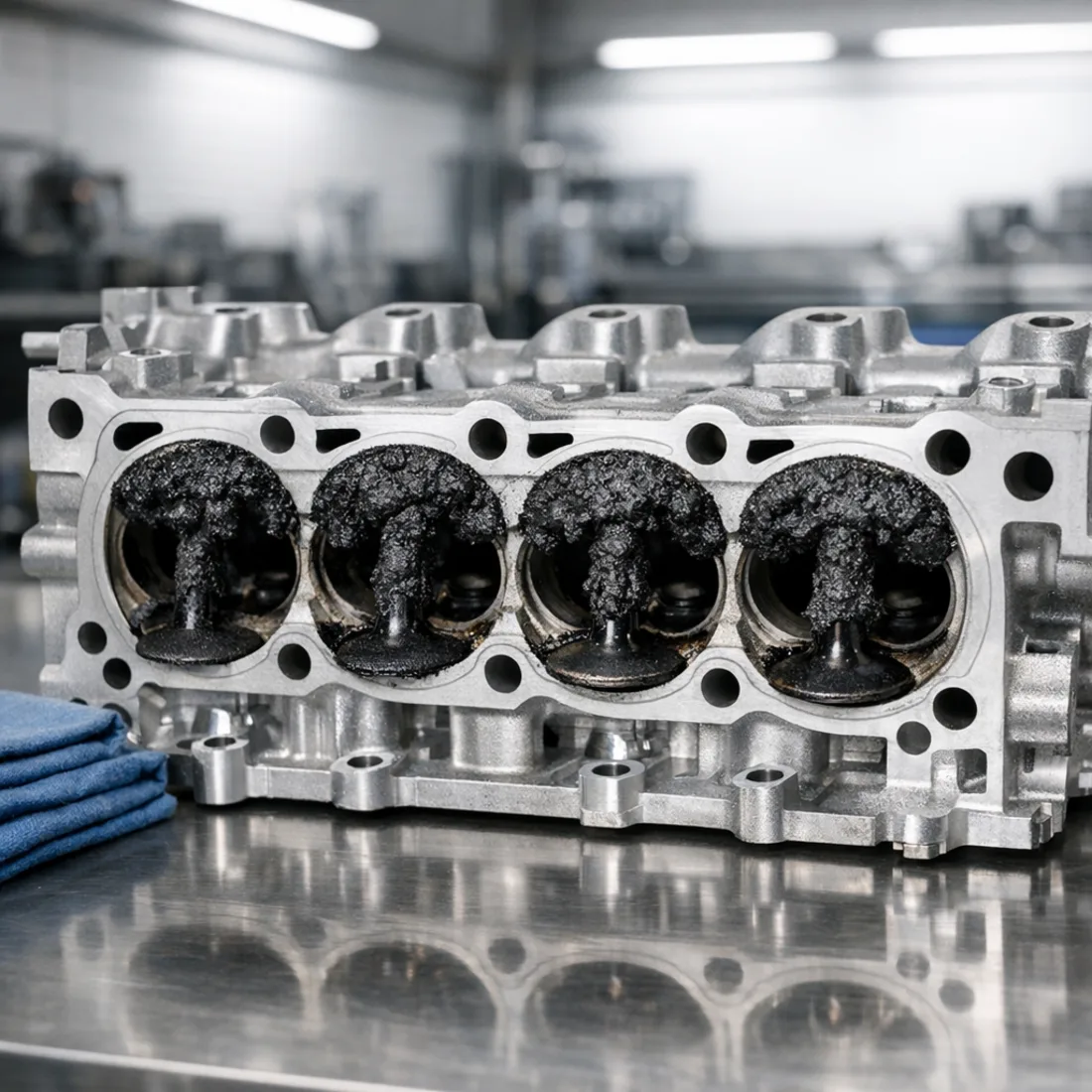 M264 intake valve carbon build-up, a progressive issue on direct-injection C 200 petrol models