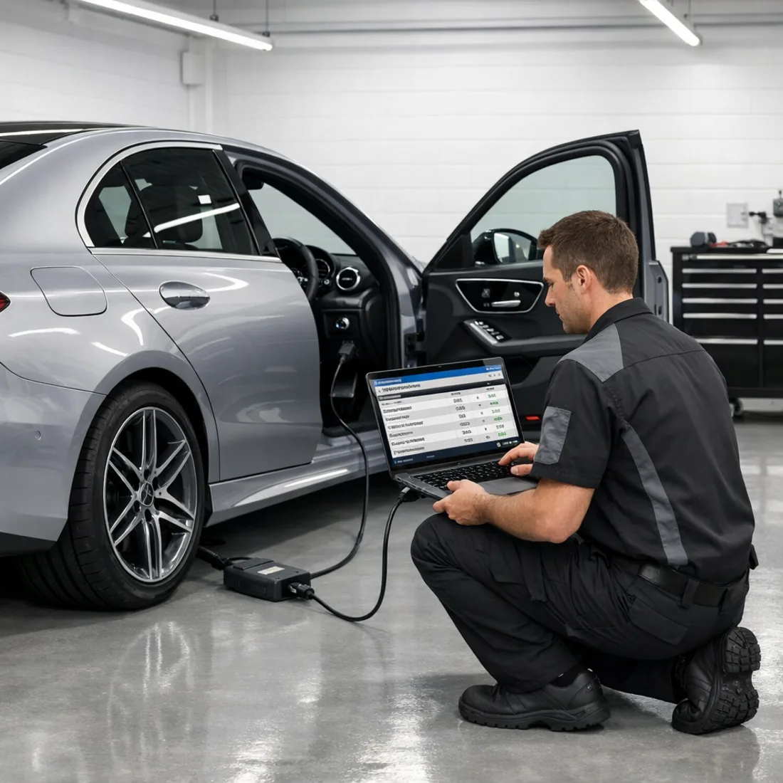 XENTRY diagnostics on the W206 C 200, the only tool that reads this platform properly