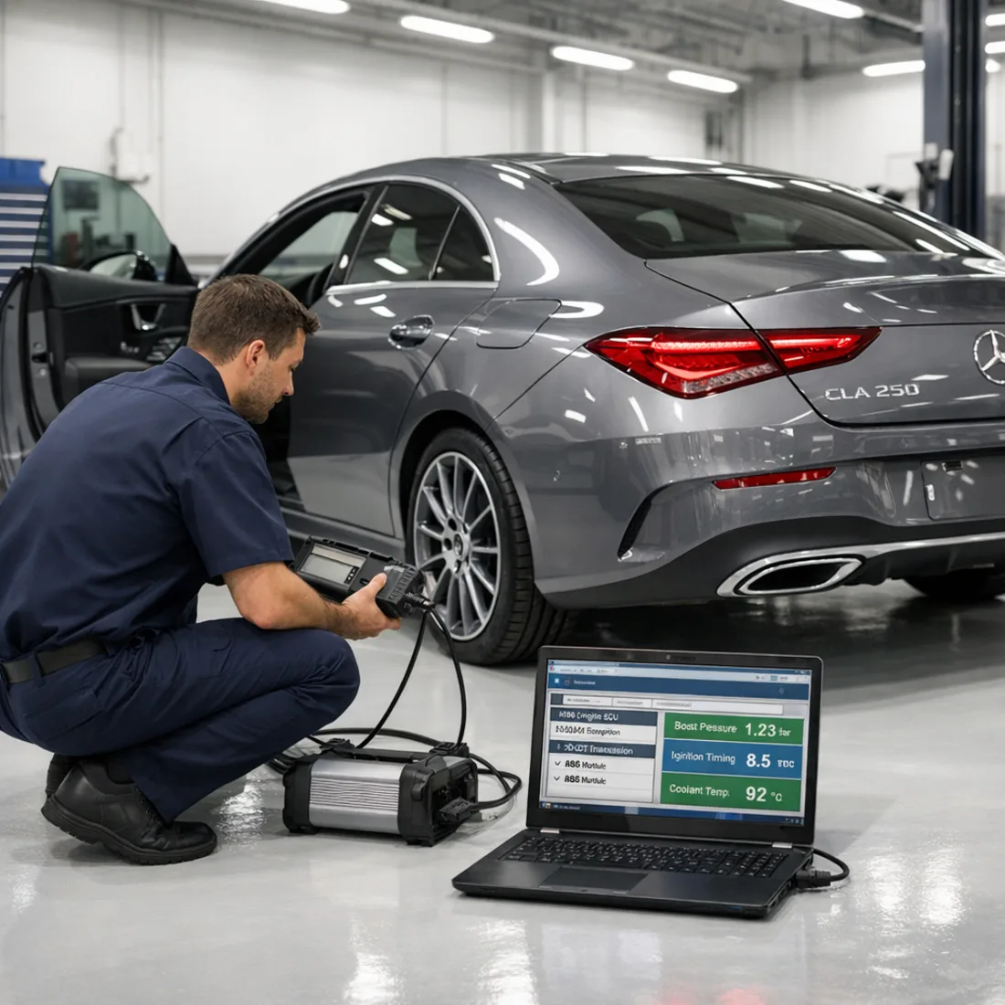 XENTRY diagnostics on the CLA 250 C118, factory interface only