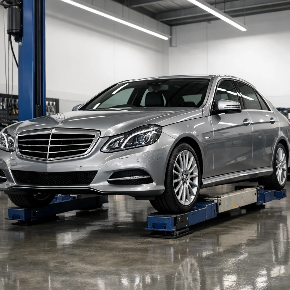 E 350 CDI BlueTEC in for its service and swirl flap inspection