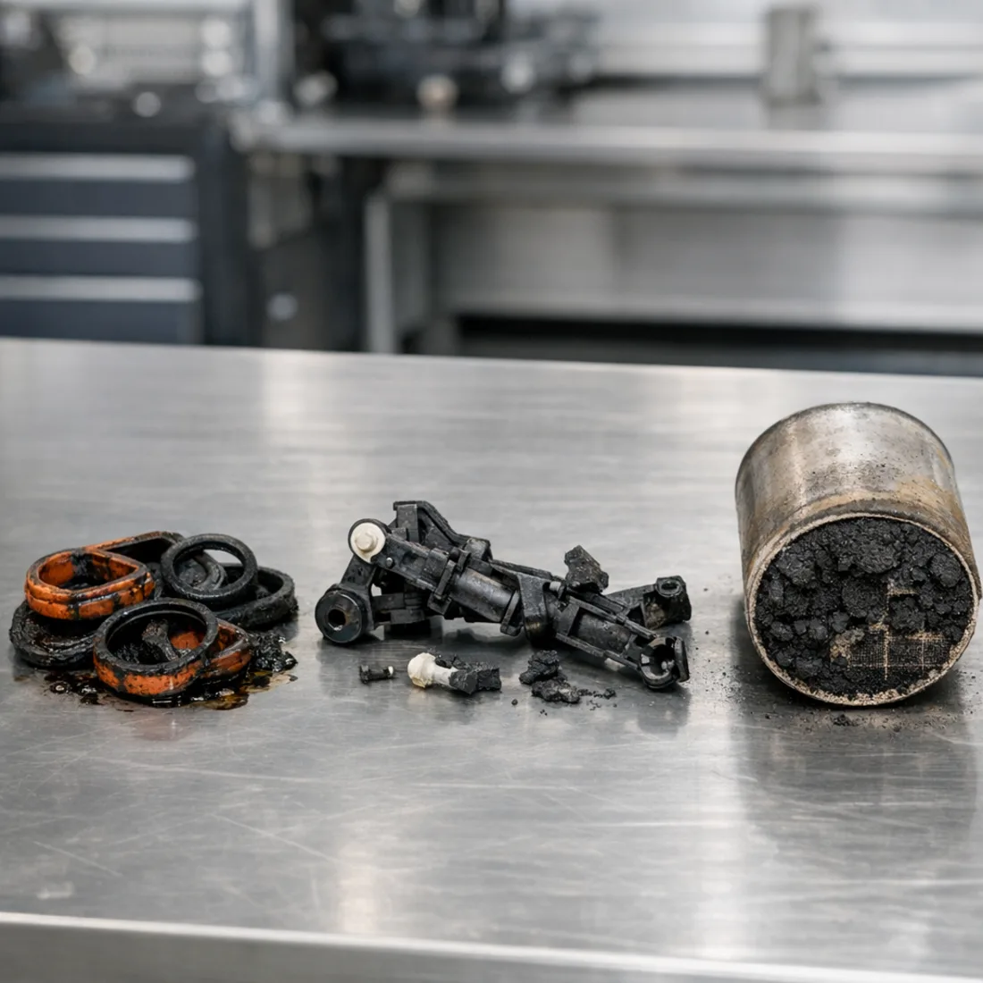 Sprinter 319 BlueTEC: OM642 components that failed in service, oil cooler seals and swirl flaps