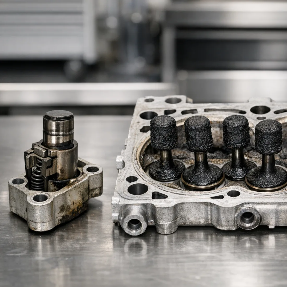 N14B16 timing chain tensioner and carbon fouled intake valves, Clubman JCW R55