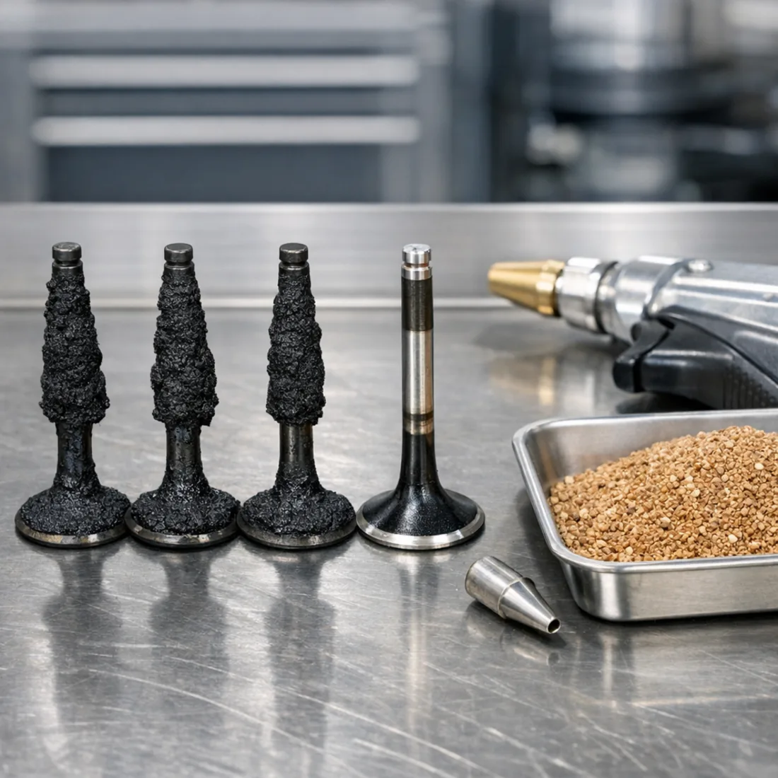 Carbon deposits on FA24 intake valves, second generation GT86