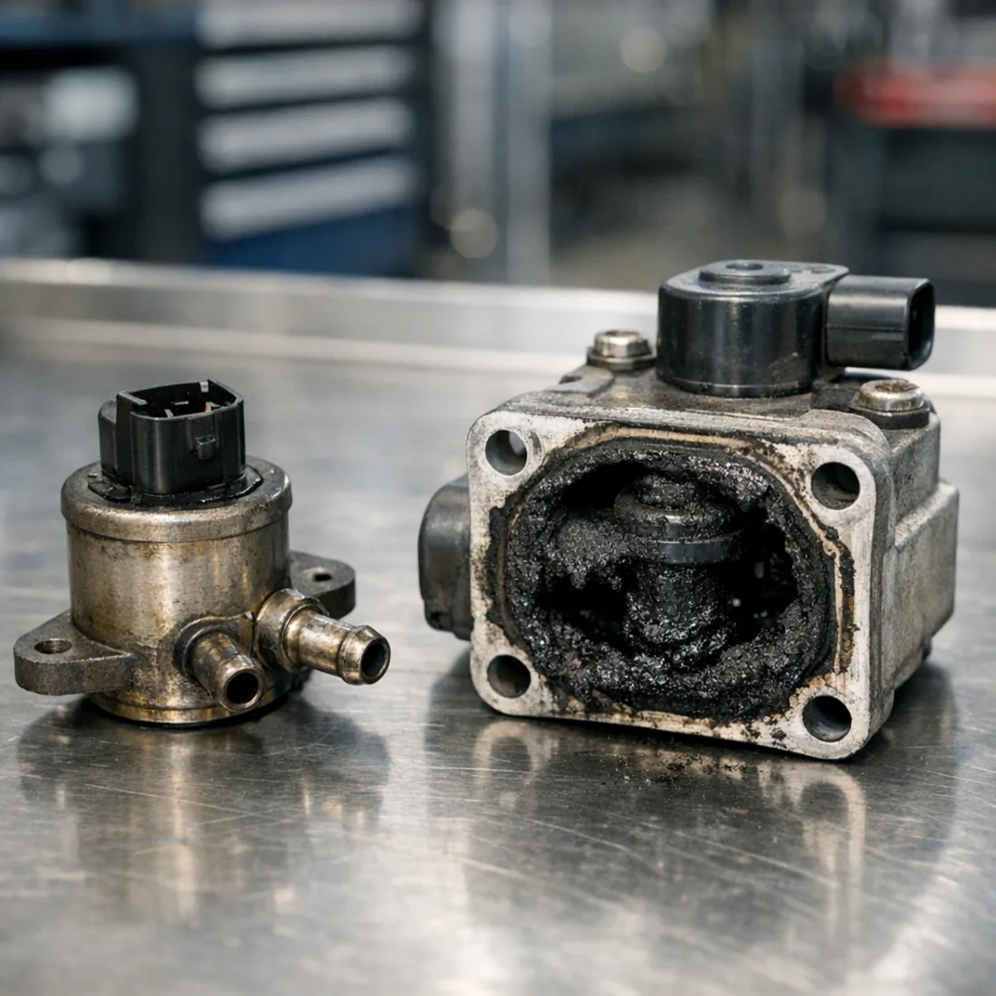 Hiace 2.5 D-4D: worn suction control valve and EGR valve, two of the most common failures on this engine