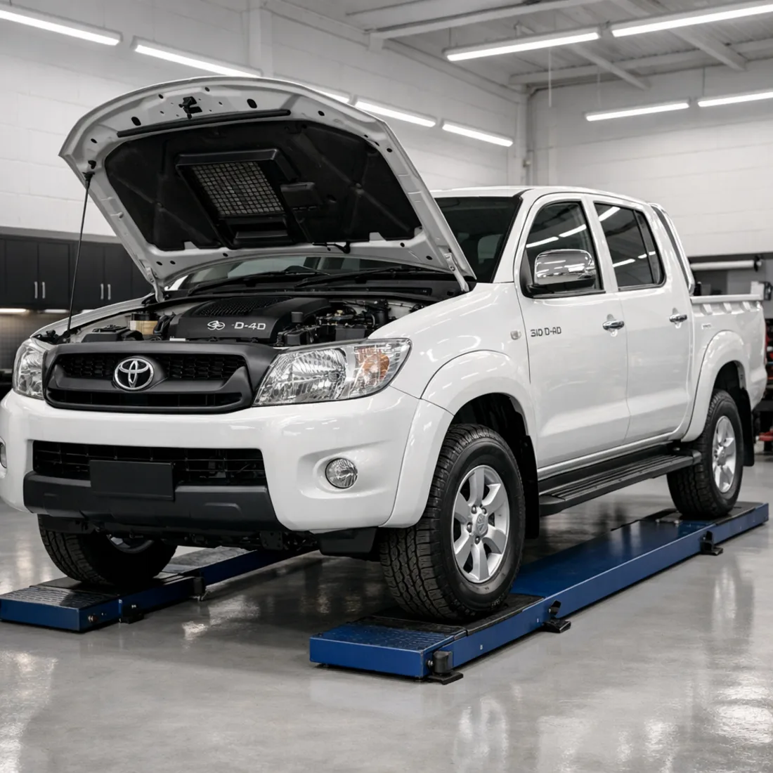 1KD FTV on the hoist at our Penrose workshop