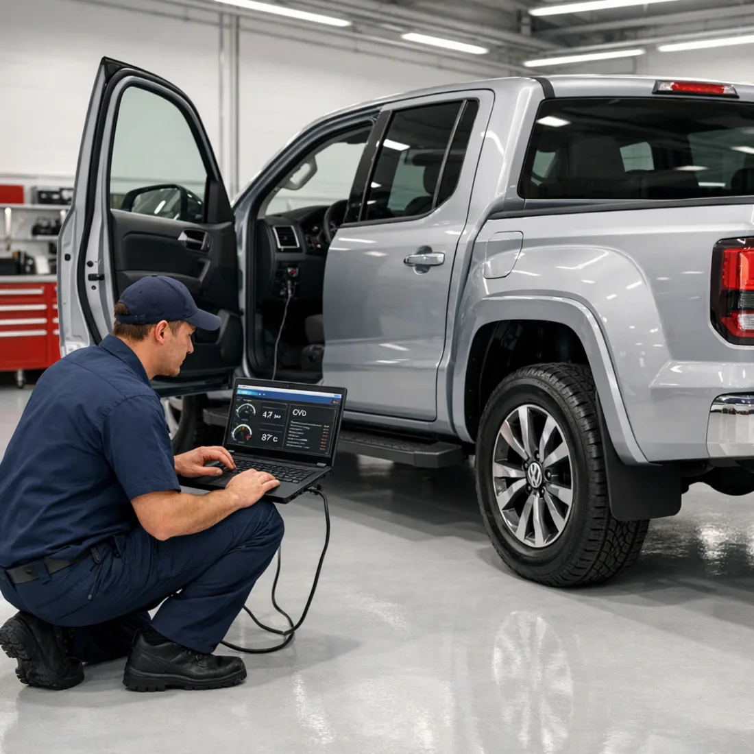 ODIS factory diagnostics running on the V6 TDI Amarok