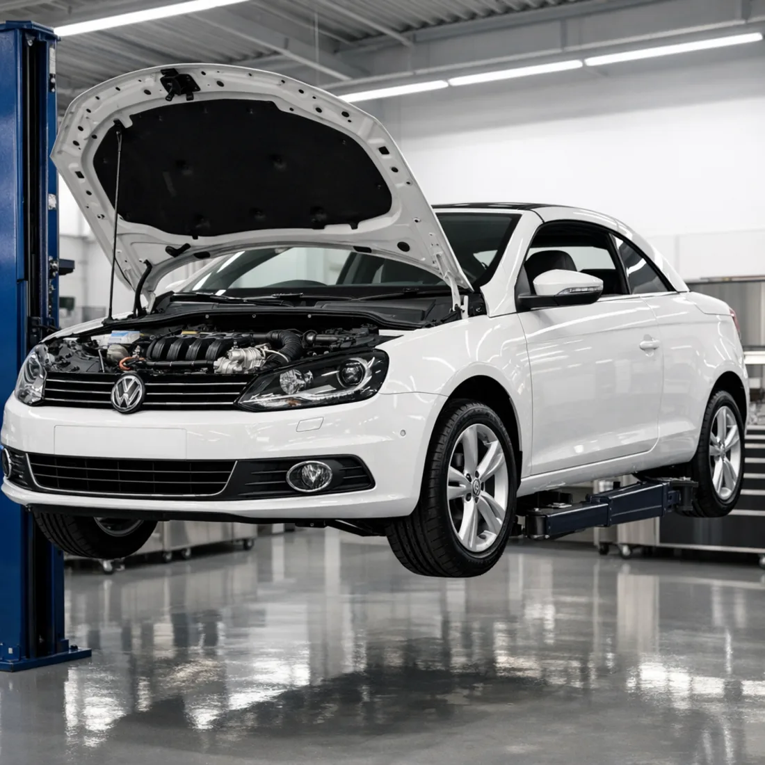 Volkswagen Eos 1.4 TSI CAX engine in our Penrose workshop.