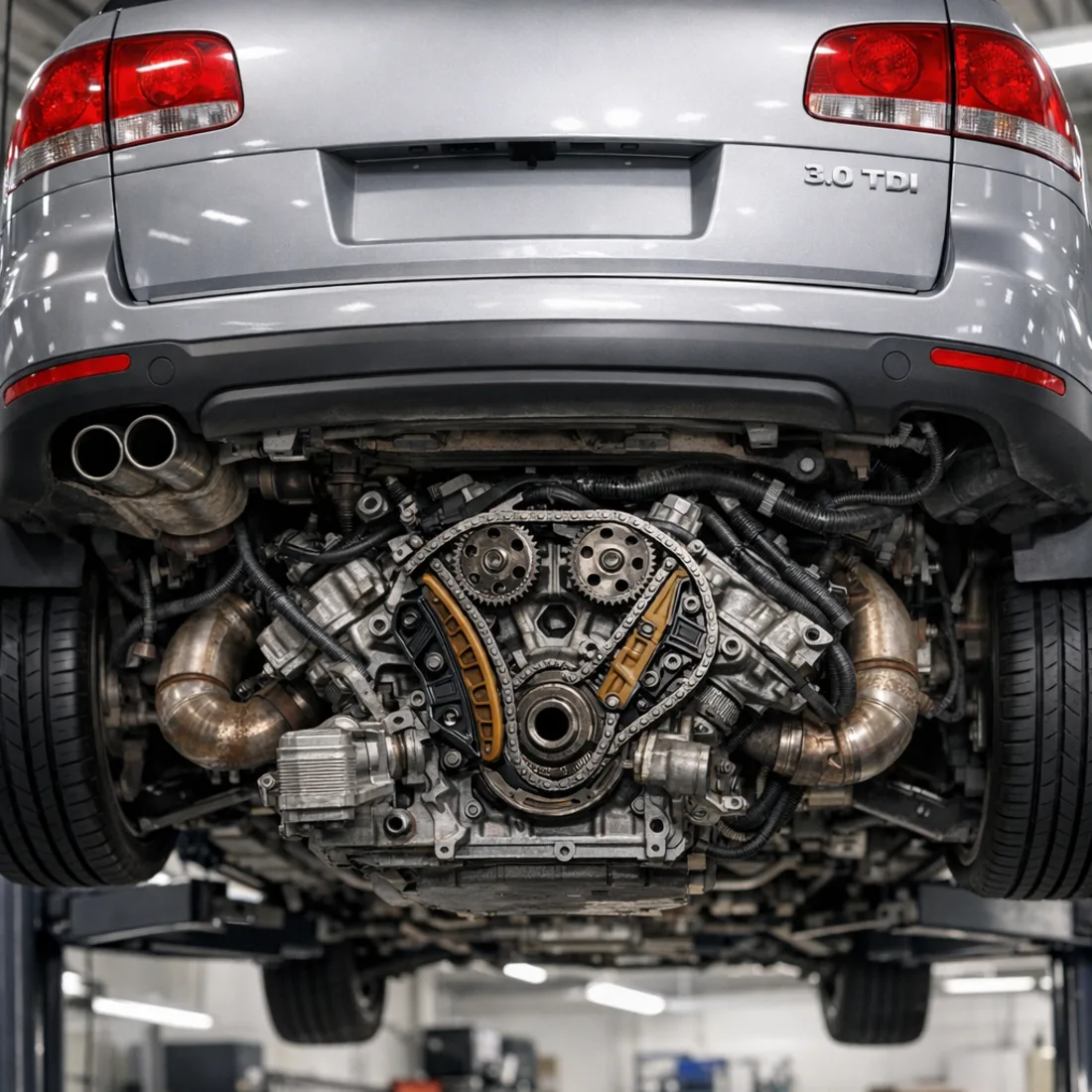 Rear of engine timing chain inspection on the first gen BUN V6